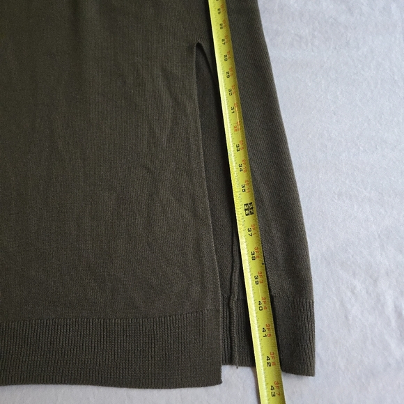 Aritzia Wilfred Cyprie Dress - Mockneck Wool Sweater Dress Forest Green - Picture 2 of 12